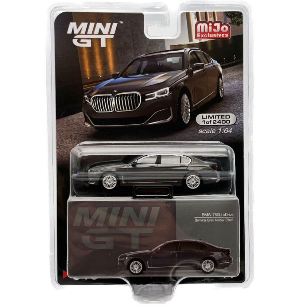 Машинка Mini GT BMW 750Li xDrive Bernina Grey Amber Effect